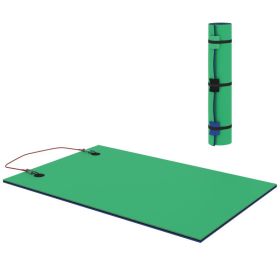 9' x 6' Lily Pad Water Mat for 2 Adults, Floating Water Pad for Lake, Pool, Ocean, Beach, and Boating, Green