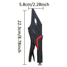 Heavy Duty 8in-10in Multi-Purpose Locking Clamp | Industrial Grade General Purpose Pressure Clamp With Forged Steel Jaws And 360° Swivel Base - M (Option: 10inchpointedmouth)