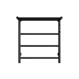 Heated Towel Rack with Top Shelf, 3-Bar Towel Wall Mounted Warmer for Bathroom with Intelligent Touch Screen Timer, 304 Stainless Steel Polished, (Option: Default title)