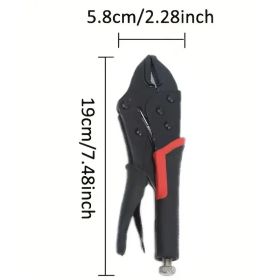 Heavy Duty 8in-10in Multi-Purpose Locking Clamp | Industrial Grade General Purpose Pressure Clamp With Forged Steel Jaws And 360° Swivel Base - M (Option: 8inchesstraightbuckle)