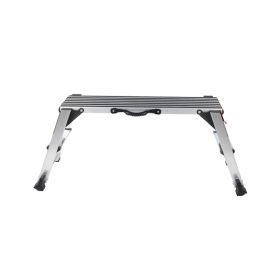 Folding Work Platform, Aluminum Drywall Stool Ladder, 660 Lbs Load Capacity Heavy Duty Work Bench W Non-Slip Feet, Ideal For Washing Vehicles, Cl (Option: Antique Natural)