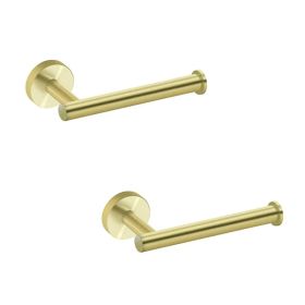 Toilet Paper Holder for Bathroom 2 Pack Tissue Holder Dispenser SUS304 Stainless Steel Toilet Roll Holder Wall Mount Brushed Gold (Option: Default title)