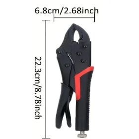 Heavy Duty 8in-10in Multi-Purpose Locking Clamp | Industrial Grade General Purpose Pressure Clamp With Forged Steel Jaws And 360° Swivel Base - M (Option: 10inchroundmouth)