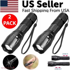 Super-Bright 90000LM LED Tactical Flashlight 5 Modes Zoomable Torch Searchlight (Option: Default title)